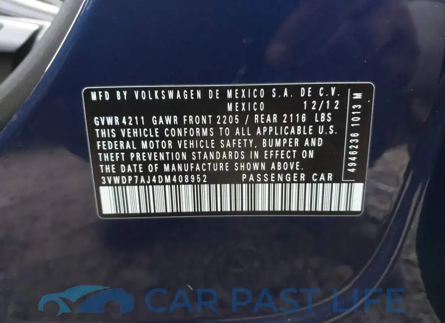 3VWDP7AJ4DM408952# 9