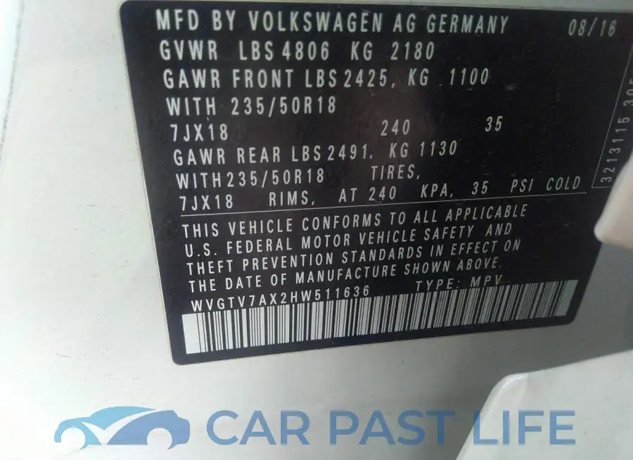 WVGTV7AX2HW511636# 9