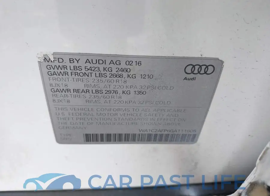 WA1C2AFP6GA111605# 9