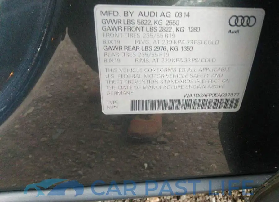 WA1DGAFP0EA097977# 9