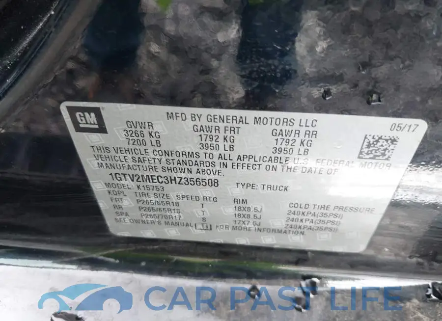 1GTV2MEC3HZ356508# 9
