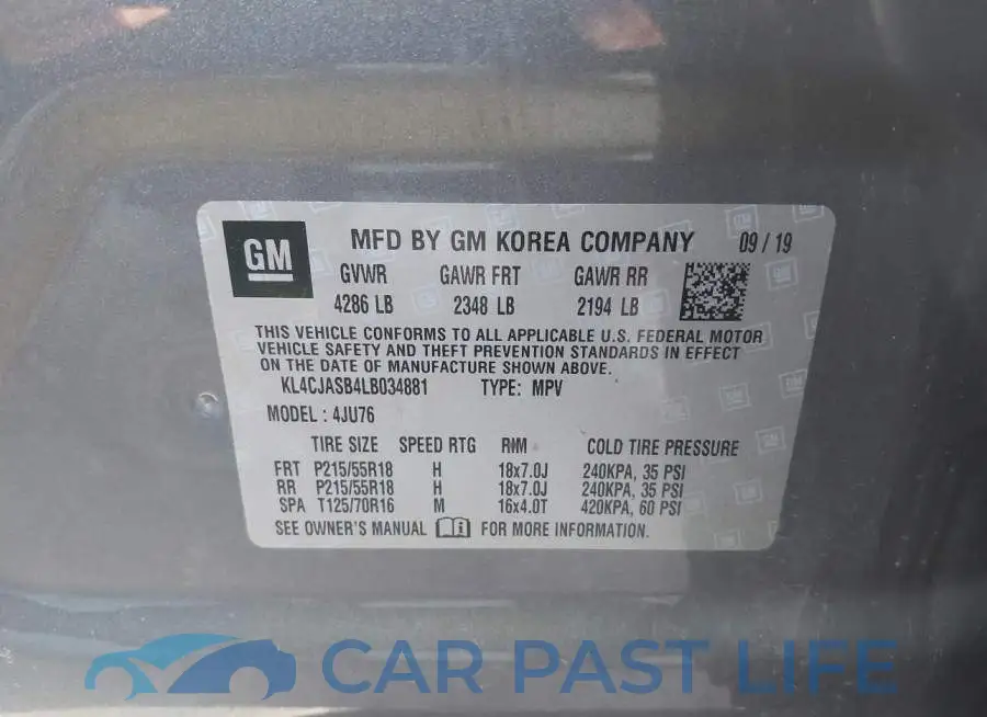 KL4CJASB4LB034881# 9
