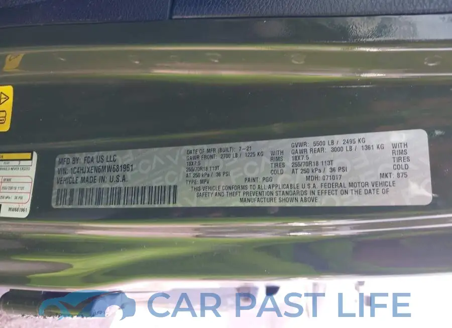 1C4HJXEN6MW681961# 9