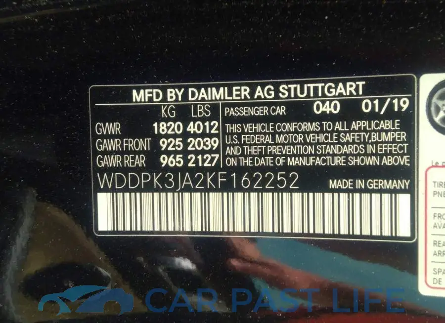 WDDPK3JA2KF162252# 9