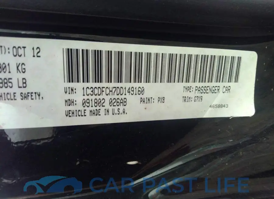 1C3CDFCH7DD149160# 9