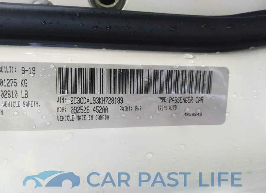 2C3CDXL93KH728189# 9