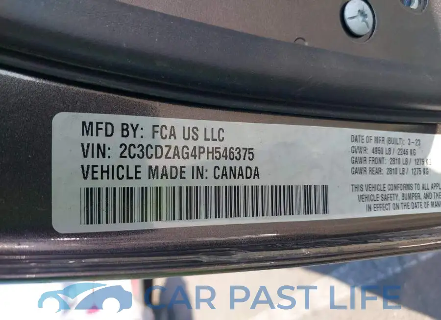 2C3CDZAG4PH546375# 9