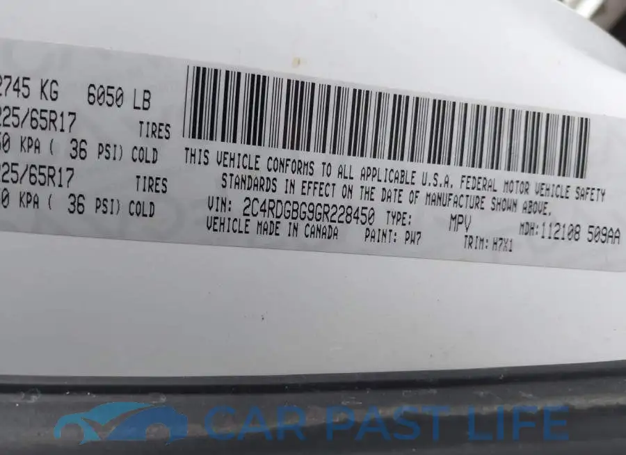 2C4RDGBG9GR228450# 9