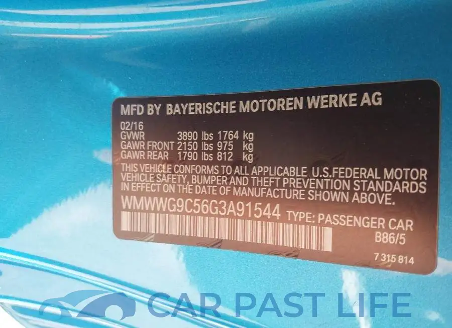 WMWWG9C56G3A91544# 9