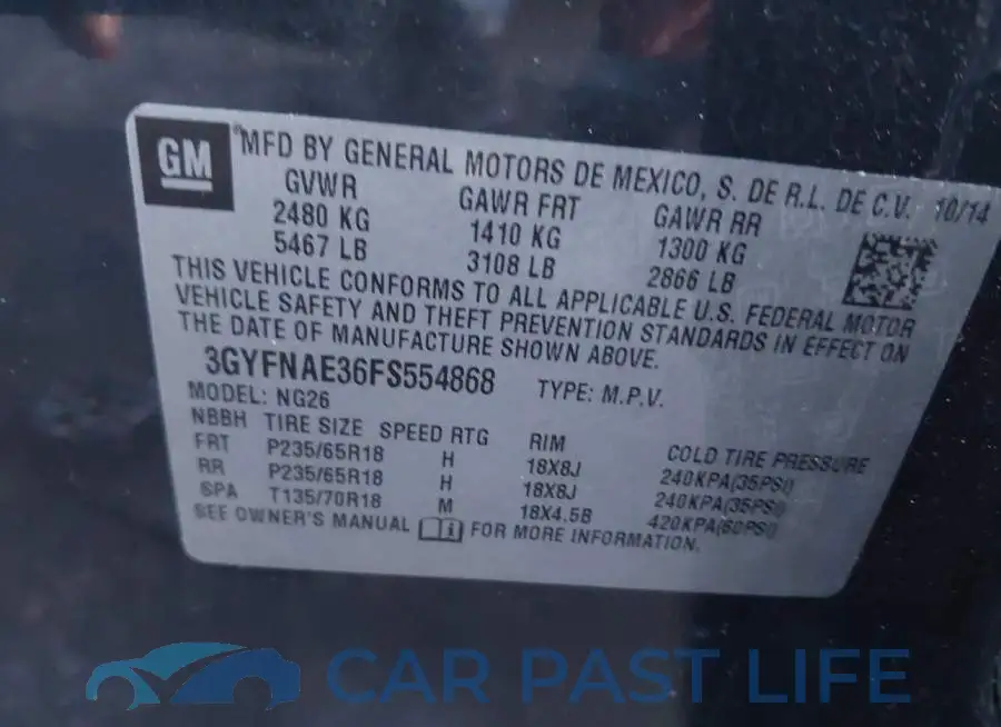 3GYFNAE36FS554868# 9