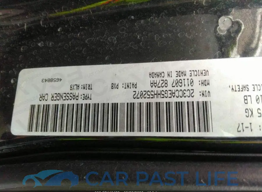 2C3CCAEG5HH552072# 9