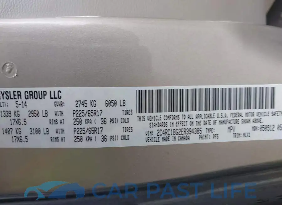 2C4RC1BG2ER394385# 9