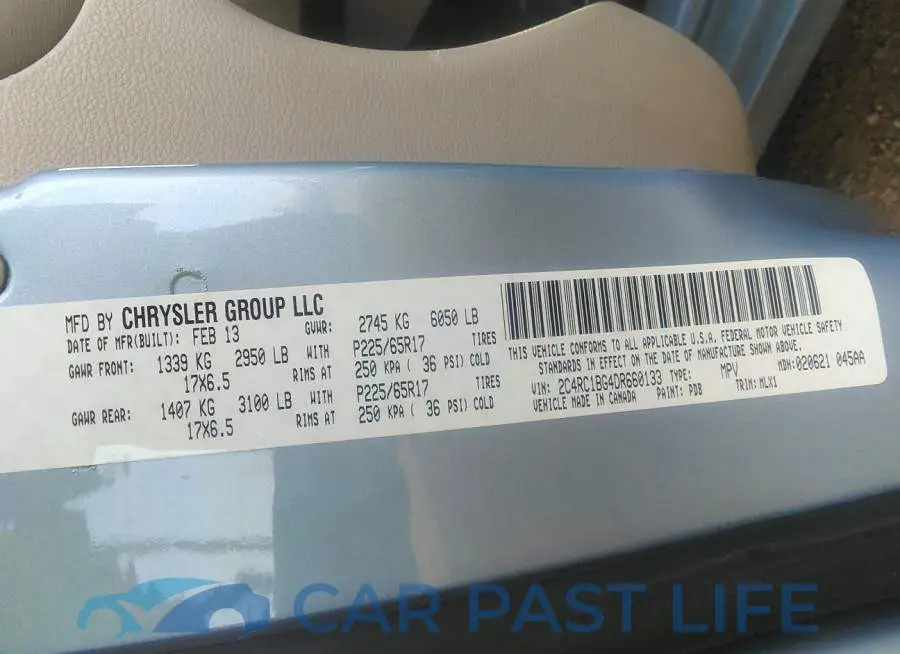 2C4RC1BG4DR660133# 9
