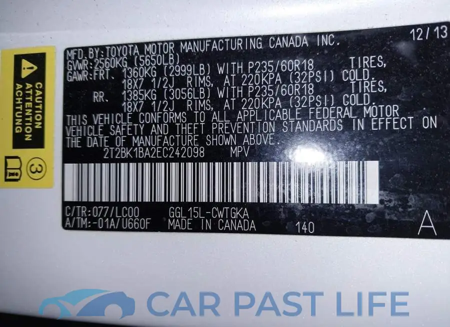 2T2BK1BA2EC242098# 9