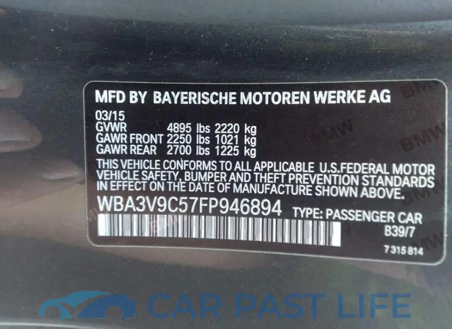 WBA3V9C57FP946894# 9