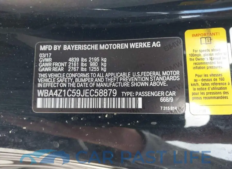 WBA4Z1C59JEC58879# 9