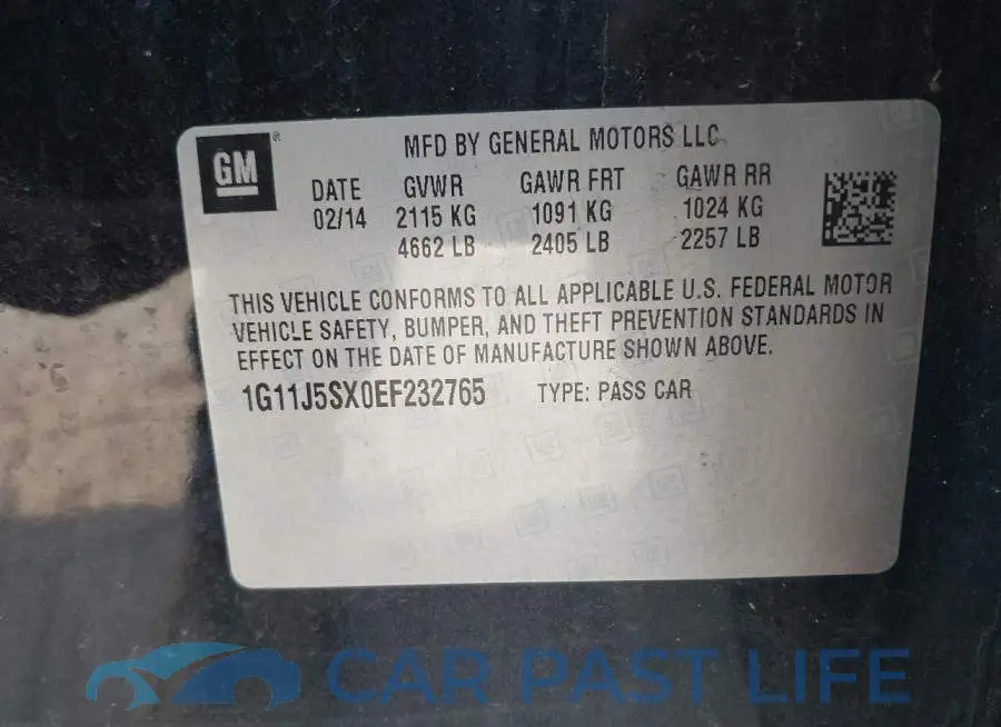 1G11J5SX0EF232765# 9