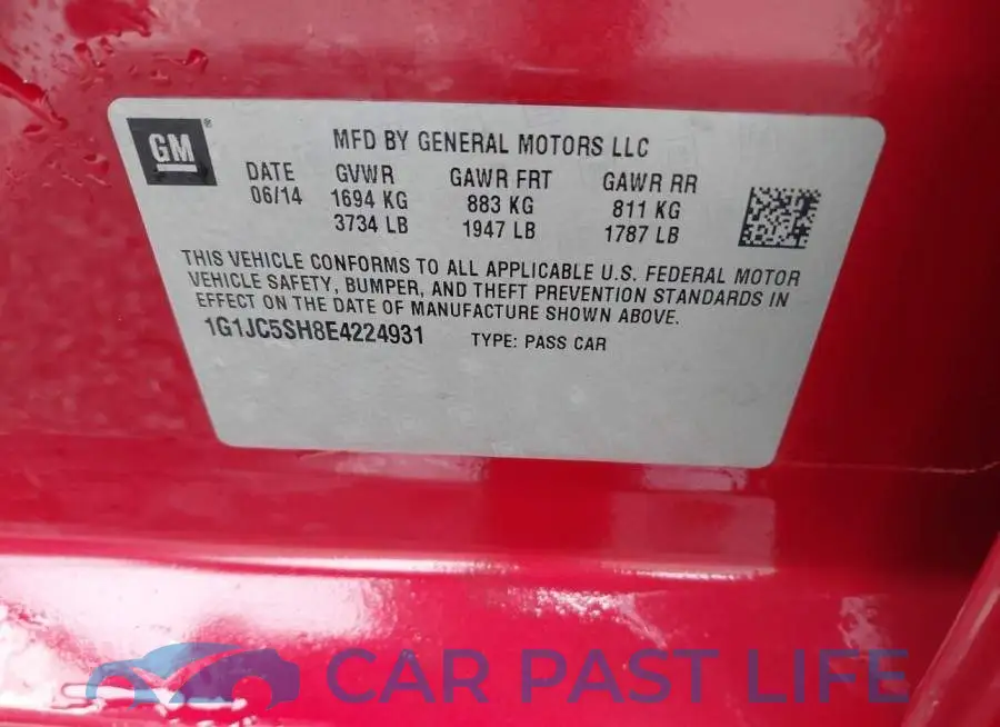 1G1JC5SH8E4224931# 9