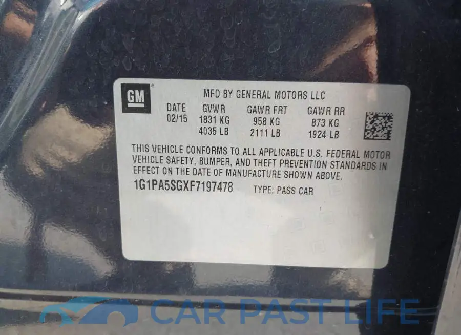 1G1PA5SGXF7197478# 9