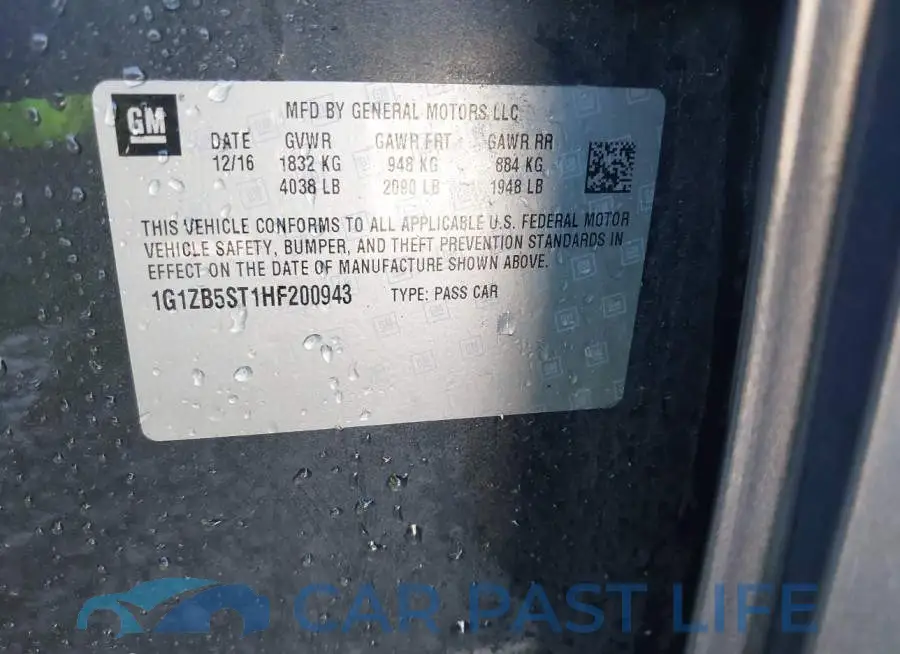 1G1ZB5ST1HF200943# 9