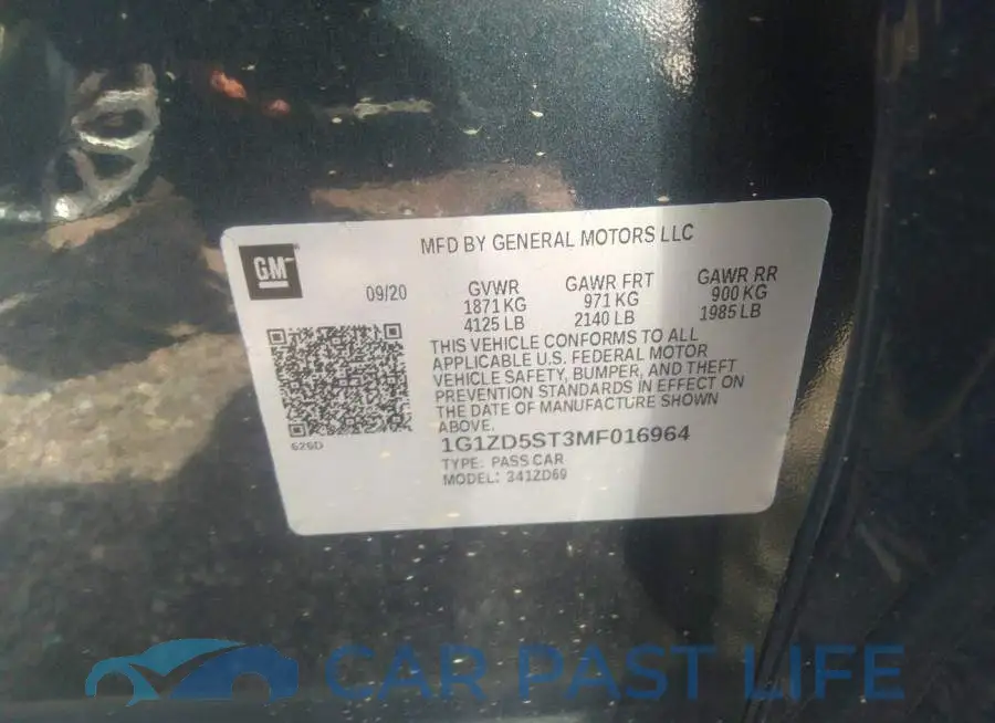 1G1ZD5ST3MF016964# 9