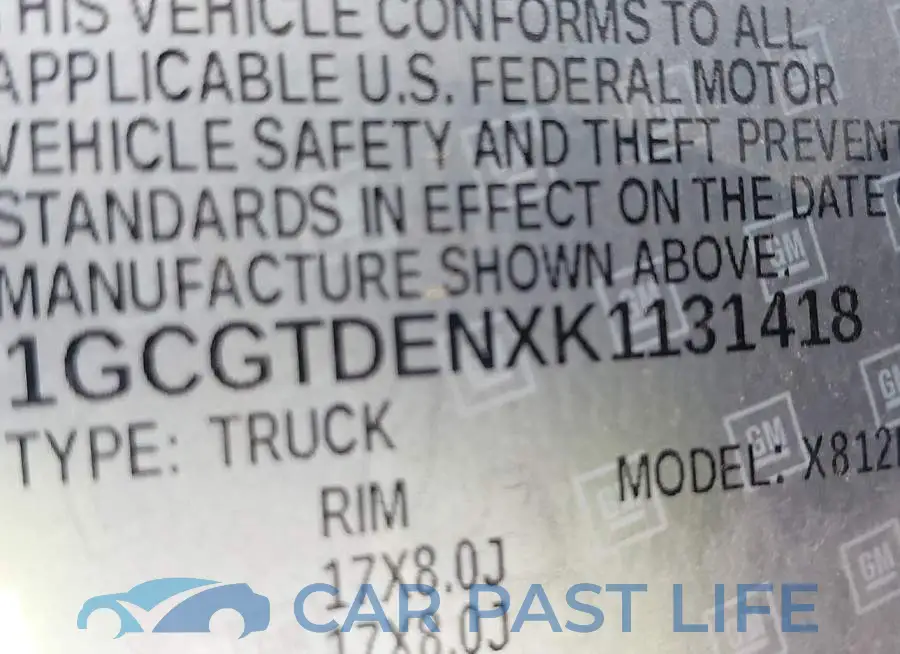 1GCGTDENXK1131418# 9
