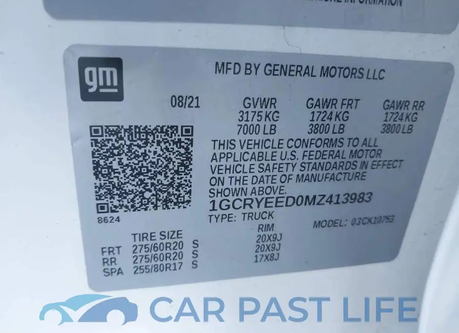 1GCRYEED0MZ413983# 9