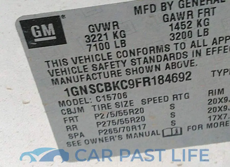 1GNSCBKC9FR184692# 9