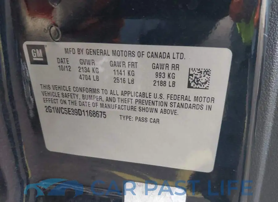 2G1WC5E39D1168675# 9