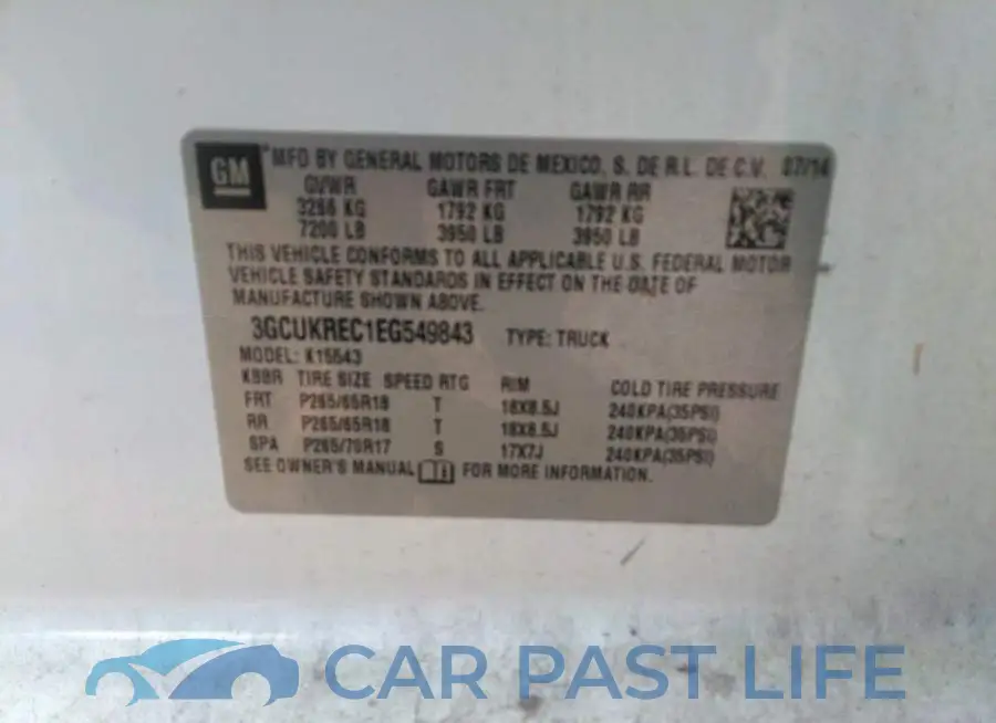 3GCUKREC1EG549843# 9