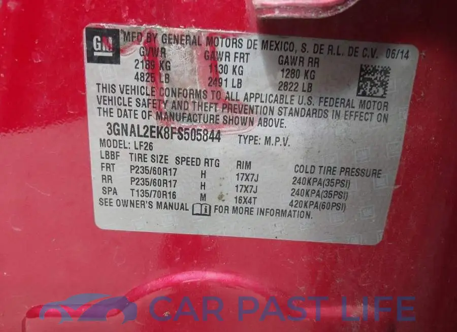 3GNAL2EK8FS505844# 9