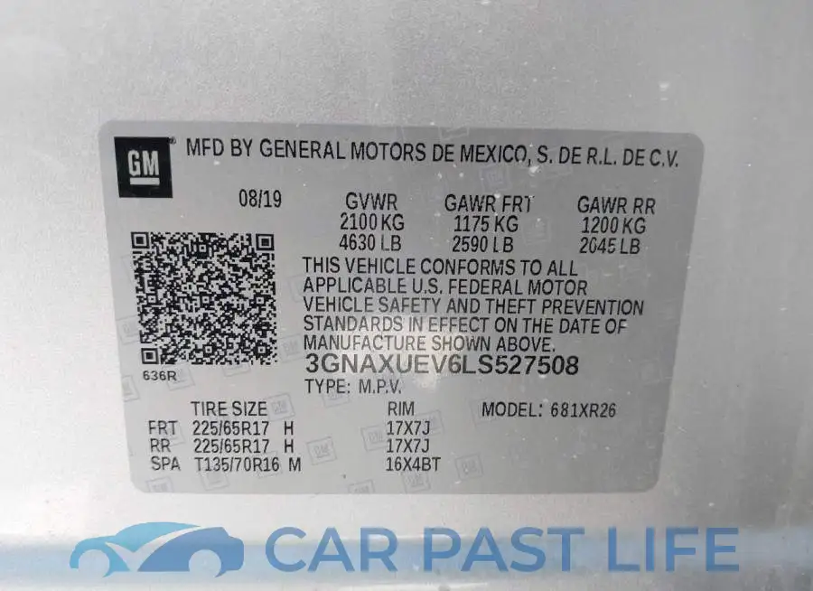 3GNAXUEV6LS527508# 9