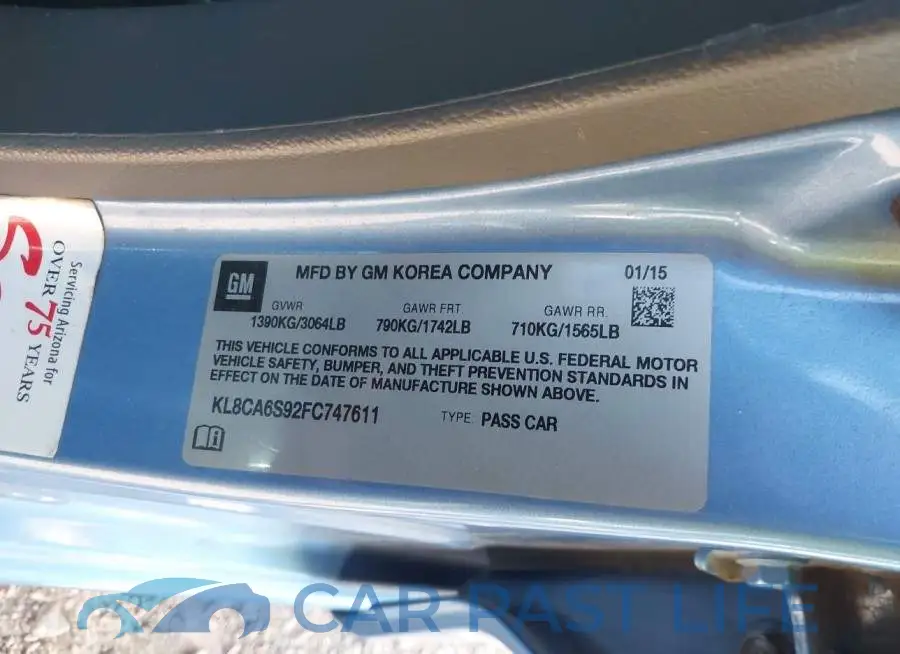 KL8CA6S92FC747611# 9