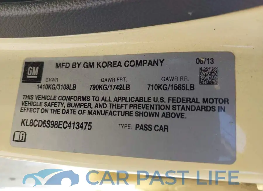 KL8CD6S98EC413475# 9