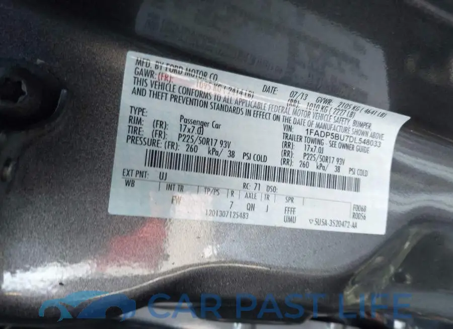 1FADP5BU7DL548033# 9