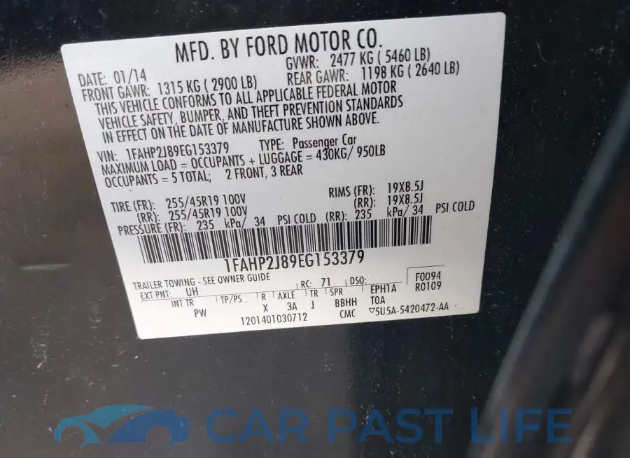1FAHP2J89EG153379# 9