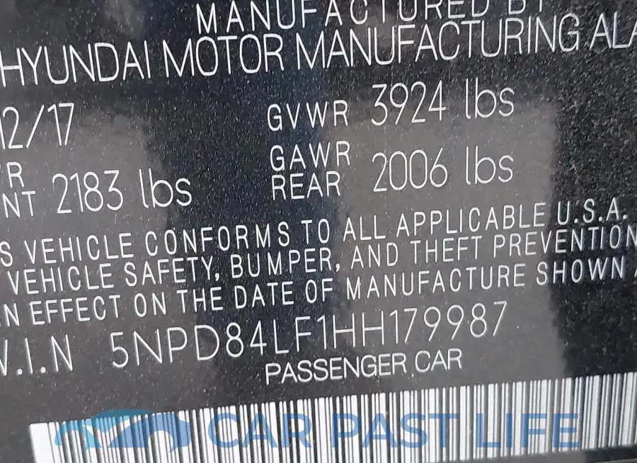 5NPD84LF1HH179987# 9