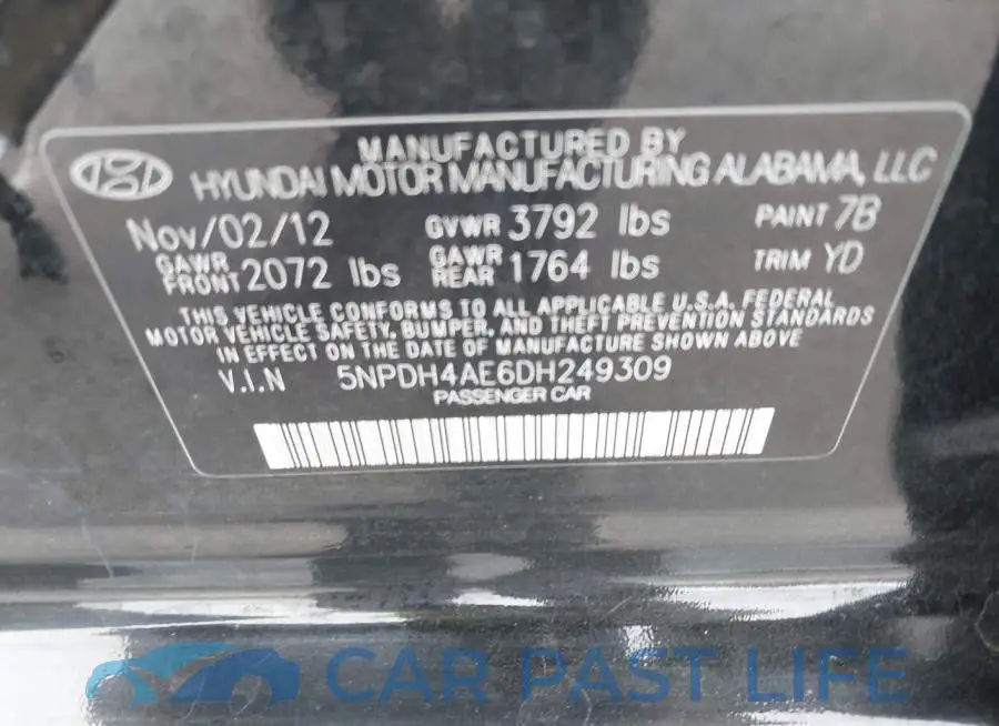 5NPDH4AE6DH249309# 9