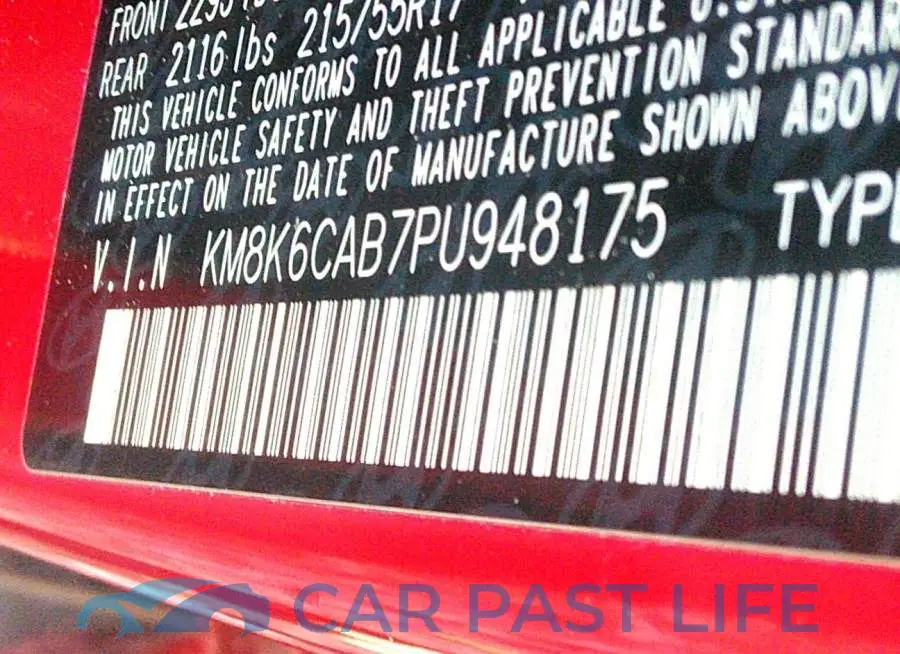 KM8K6CAB7PU948175# 9