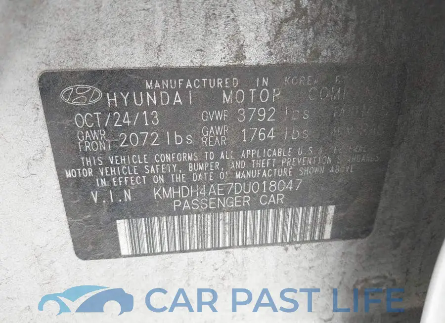 KMHDH4AE7DU018047# 9