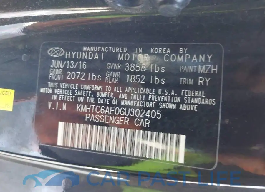 KMHTC6AE0GU302405# 9