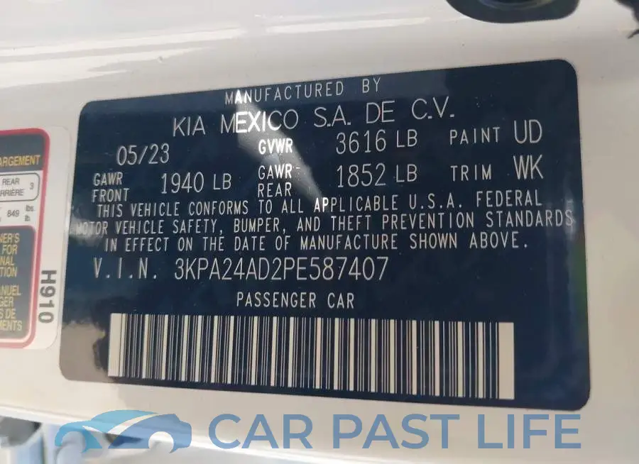 3KPA24AD2PE587407# 9