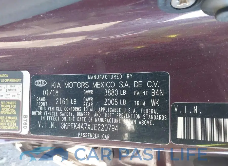3KPFK4A7XJE220794# 9