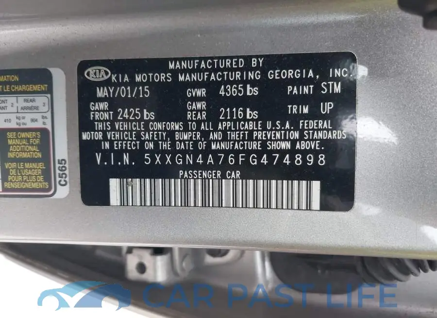 5XXGN4A76FG474898# 9