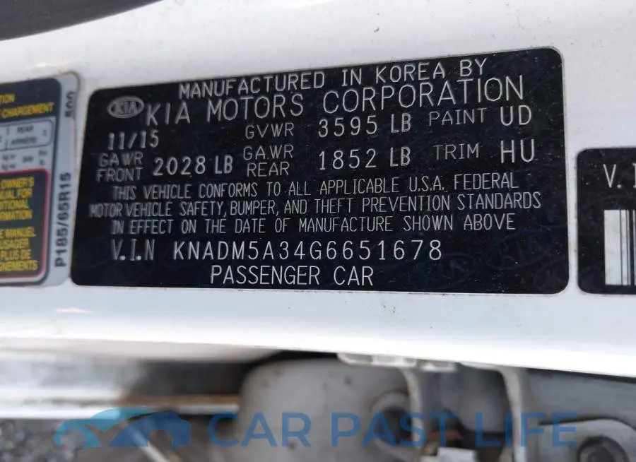 KNADM5A34G6651678# 9