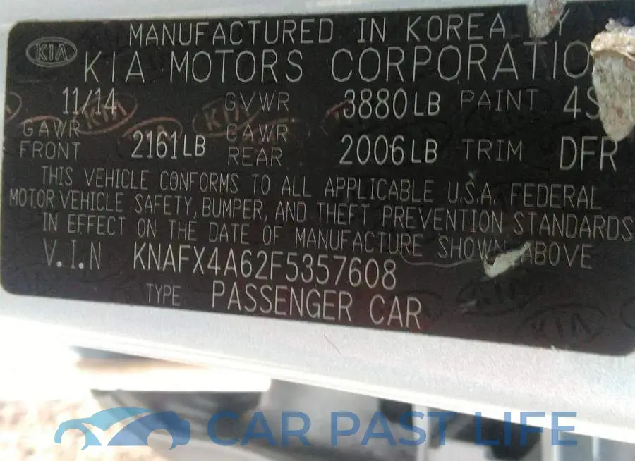 KNAFX4A62F5357608# 9