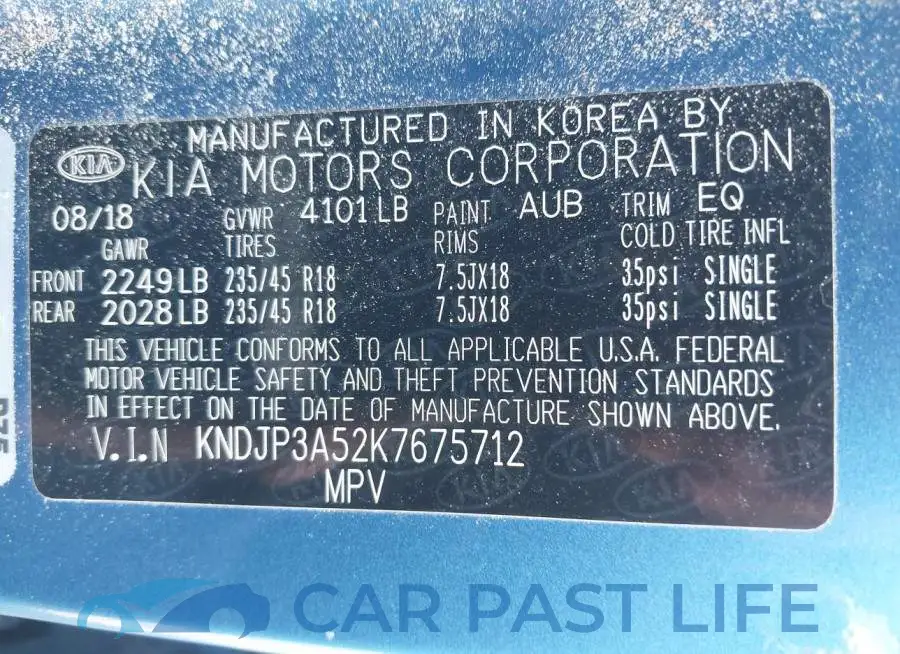 KNDJP3A52K7675712# 9