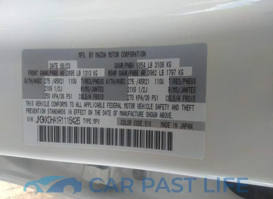 JM3KKDHA1R1116426# 9