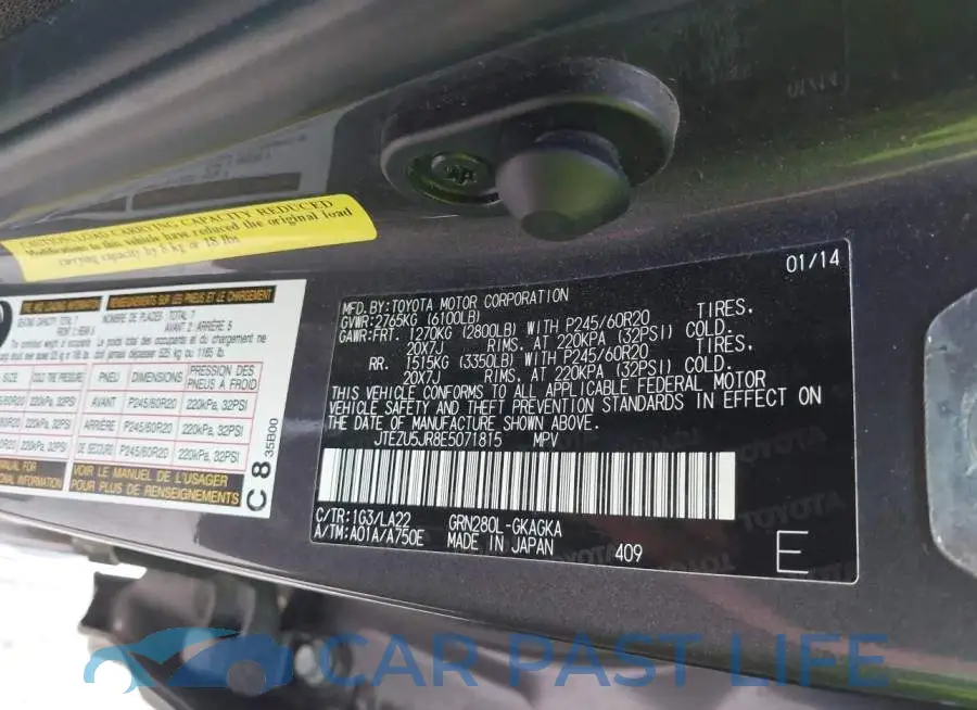 JTEZU5JR8E5071815# 9