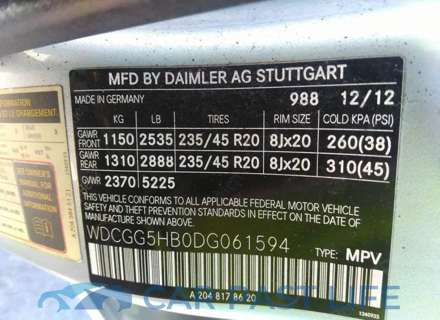 WDCGG5HB0DG061594# 9